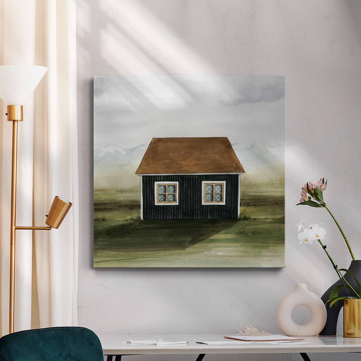 Wexford Home Nordic Cottage II-Premium Gallery Wrapped Canvas, 24" x 24" - Ready to Hang