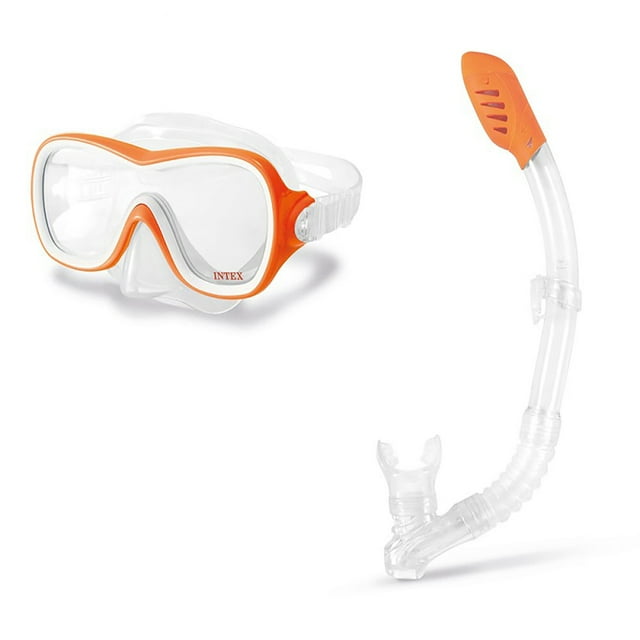 Intex - Wave Rider Diving Kit, Mask and Snorkel, Orange