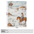 WHKANG Western Cowboy Blanket, Wild West Cowboy Ride Horse Desert