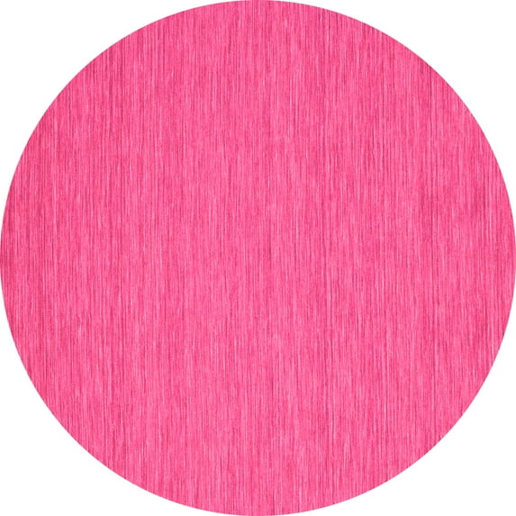 Ahgly Company Indoor Round Abstract Pink Contemporary Area Rugs, 8' Round