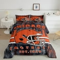 thumbnail image 2 of Erosebridal Sports Bedding Twin Comforter Set, American Football City Down Comforter, Navy Orange, CHICAGO, Reversible 2pcs, Breathable, 2 of 7
