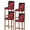 Red, variant on Red Rose Bar Stool Covers Set of 4, Abstract Spring Flowers Vintage Black Stretch Washable Bar Chair Covers with Backs, Removable Pub Counter Height Chair Cover for Kitchen Dining Room Cafe