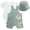 Green, variant on Disney Toy Story Shortall French Terry Overalls Bodysuit and Bucket Hat (Baby Boys), 3 Piece Set, Sizes 3M-18M