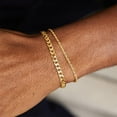 thumbnail image 4 of Men’s Silver Bracelet Set – Stainless Steel Cuban Link & Rope Chain, Adjustable Waterproof Jewelry for Men, 4 of 10