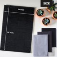 thumbnail image 3 of Highly Absorbent Cotton Dish Towels for Drying - Set of 2+2+2 - Light Gray + Dark Gray + Black Kitchen Towels - 18"X28" Lint Free Waffle Weave Cloth Linen Hand Bathroom Bulk Dishtowels, 3 of 3