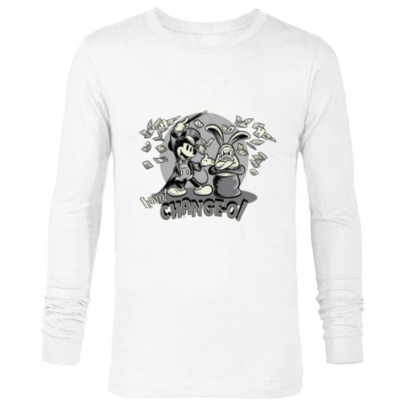 Disney Mickey Mouse Vintage Presto Change-O - Long Sleeve T-Shirt for Men - Customized-White