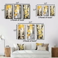 thumbnail image 4 of Designart "Intersecting Realities in Yellow and Grey III" Abstract Shapes Wall Art Set Of 3 - Yellow Shapes Canvas Set For Living Room Decor, 4 of 7