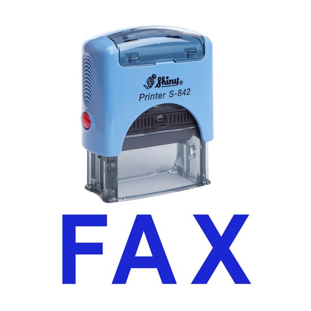 FAX Self Inking Rubber Stamp Custom Shiny Office Stationary Stamp