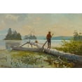 thumbnail image 2 of Homer, Winslow 18x13 Gold Ornate Wood Framed with Double Matting Museum Art Print Titled - The Trapper, 2 of 4
