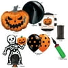 Trick Or Treat Spooky Jack-O'-Lantern Halloween Balloon Kit with Hand Pump & Ribbon, Assorted, 66ct