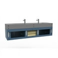 thumbnail image 5 of Castello USA Nile 72" Blue Wood Floating Vanity with Gray Top and Chrome Trim, 5 of 11