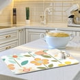 thumbnail image 6 of Yayeee Dish Drying Mat for Kitchen Counter 18"x24" Microfiber Absorbent Pad, Orange Retro Flower, 6 of 7