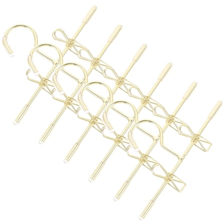 Golden Iron Mini Doll Clothes Hangers for Decoration 6 Pieces Small Size