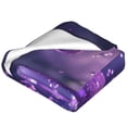 thumbnail image 2 of Bingfone Purple Bubble Abstract Art Print Flannel Fleece Blanket Throw Blanket for Bed,Sofa,Couch,Travel,Camping(40"x30" ), 2 of 8
