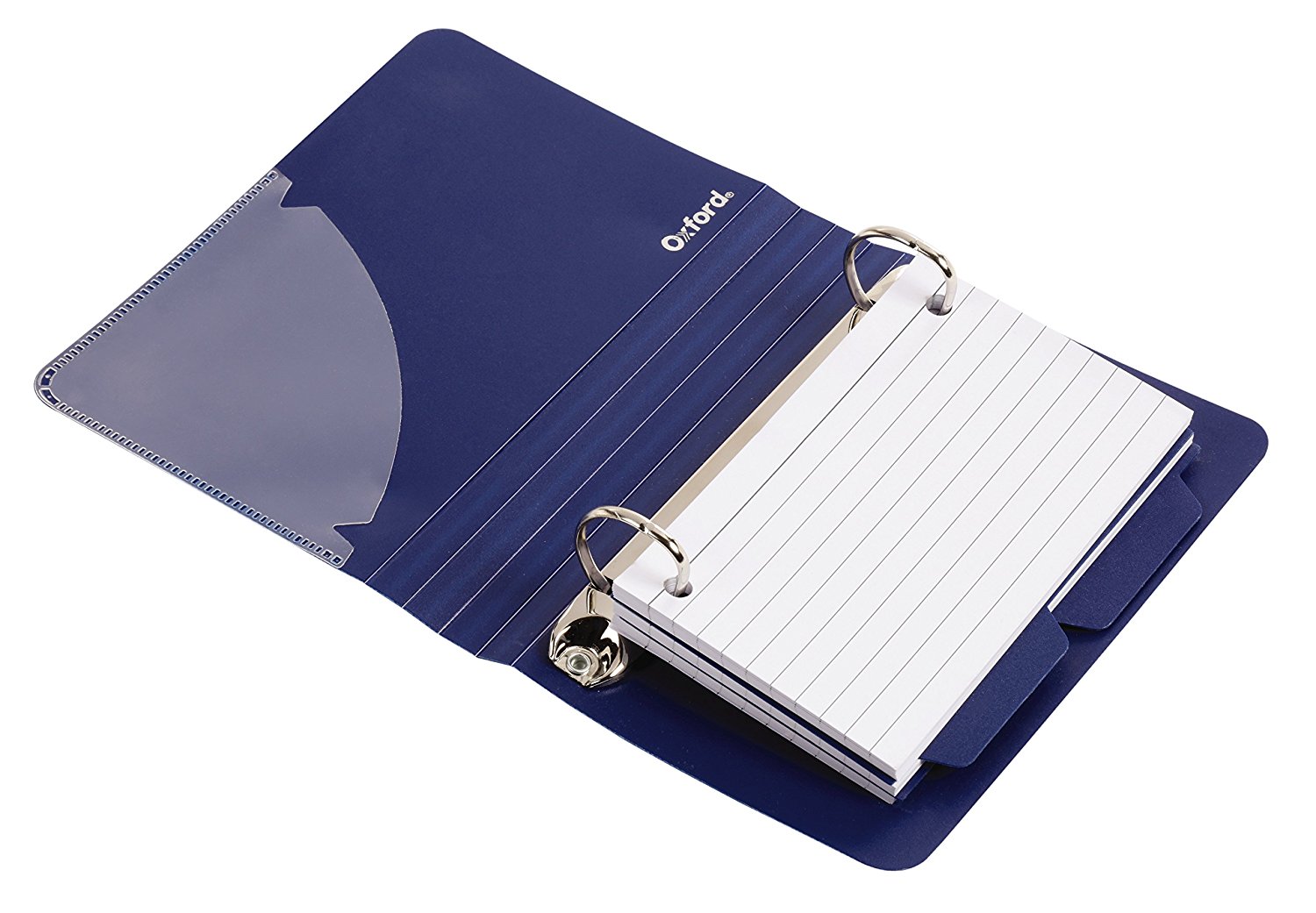 Poly Index Card Binder, 3 x 5 Inches, Color Will Vary, Includes 50 Pre