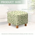 thumbnail image 3 of SCRAWLGOD St. Patrick's Day Shamrock Print Green Beige Stretch Ottoman Cover Square Ottoman Slipcovers for Foot Stool & Folding Storage Furniture Cover with Elastic Bottom for Home Decor, 3 of 7