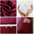 thumbnail image 4 of WOWMAX Large Bolster Triangular Positioning Support Reading Backrest Wedge Pillow Headboard for Day Bed Bunk Bed RV/Trailer with Removable Cover 39 Inches Velveteen Red Wine, 4 of 6