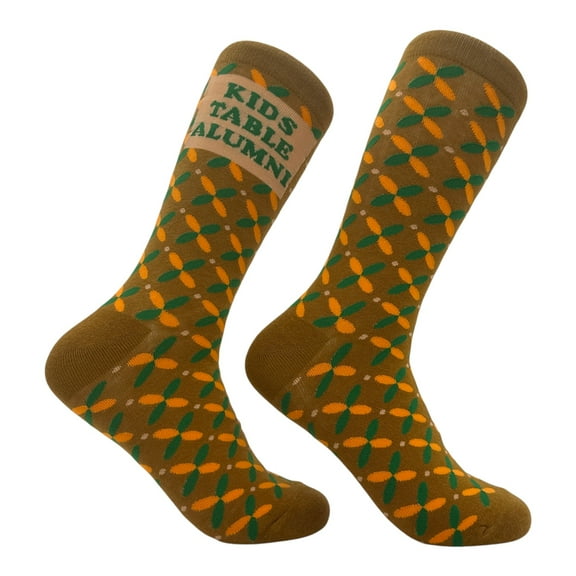 Kids Table Alumni Socks Funny Sarcastic Graphic Novelty Footwear for Ladies