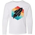 thumbnail image 3 of Inktastic Rocket Ship Retro Space Long Sleeve Youth T-Shirt, 3 of 5