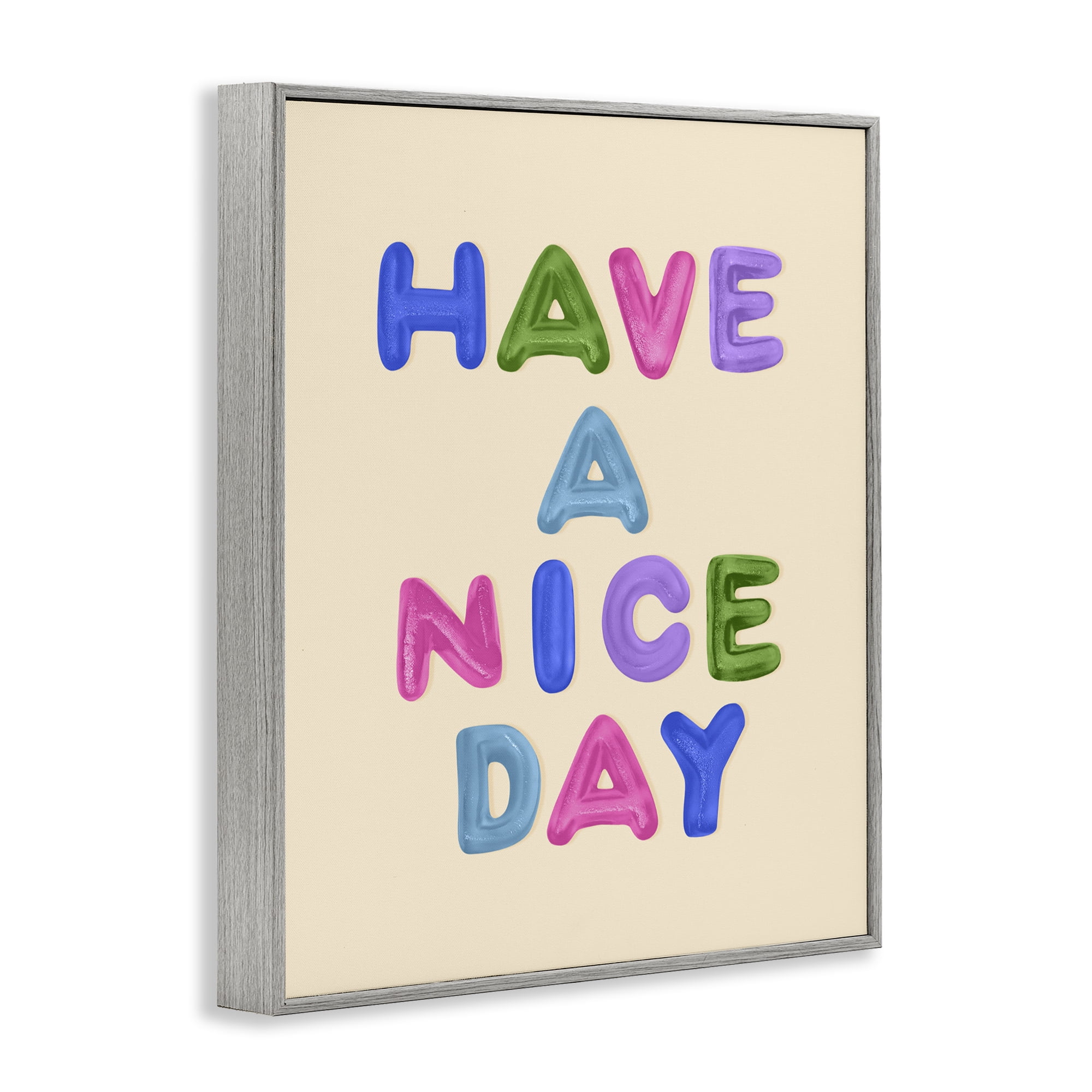 Stupell Industries Have a Nice Day Gummies Gray Framed Giclee Art, design by LISH Creative