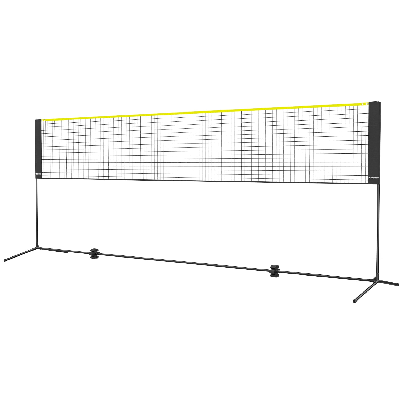 VEVOR Badminton Net, Height Adjustable Badminton Net, 14ft Wide Foldable Badminton Net, Portable Easy Setup Badminto Net Set with Poles, Stand and Carry Bag, for Kids Backyard Game Indoor Outdoor Use