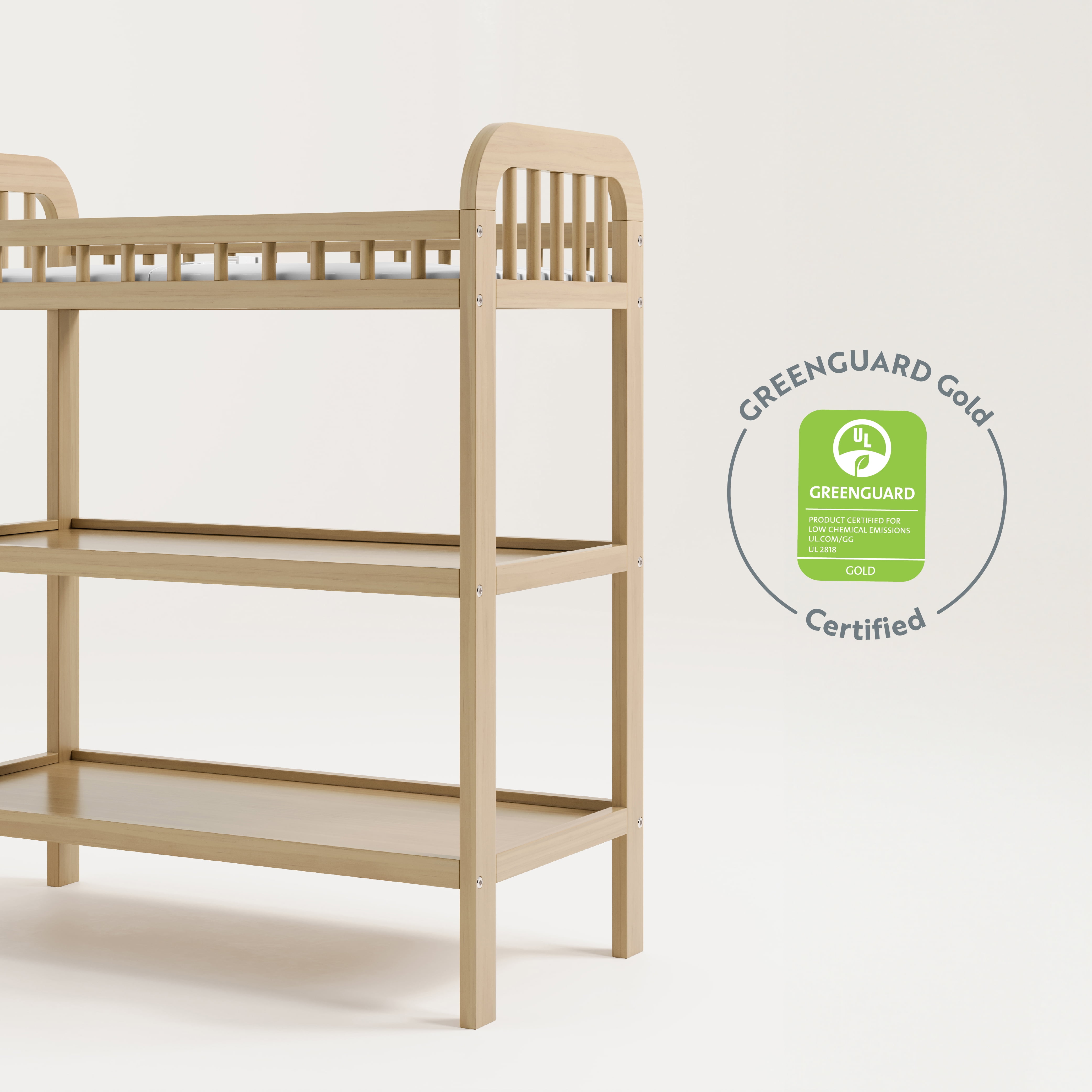 Storkcraft Pasadena Infant Changing Table with Changing Pad, Driftwood