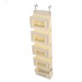 thumbnail image 4 of Over Door Organizer, Hanging Closet Organizer Nonwoven Multilayer Easy To Assemble  For Closet Khaki 5 Compartments, 4 of 8