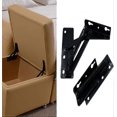 thumbnail image 1 of 2025 2pcs 80 degree foldable lifter bracket, black spring hinges are widely used in sofa hinge lifters, furniture storage bracket hinges, 1 of 5