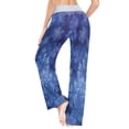 thumbnail image 6 of Women's Long Sleep Pants Home Pants Sleep Pants Wide-Leg Pants Design Elastic Fabric Casual Pants XS Lovely Blue Snowflakes, 6 of 7