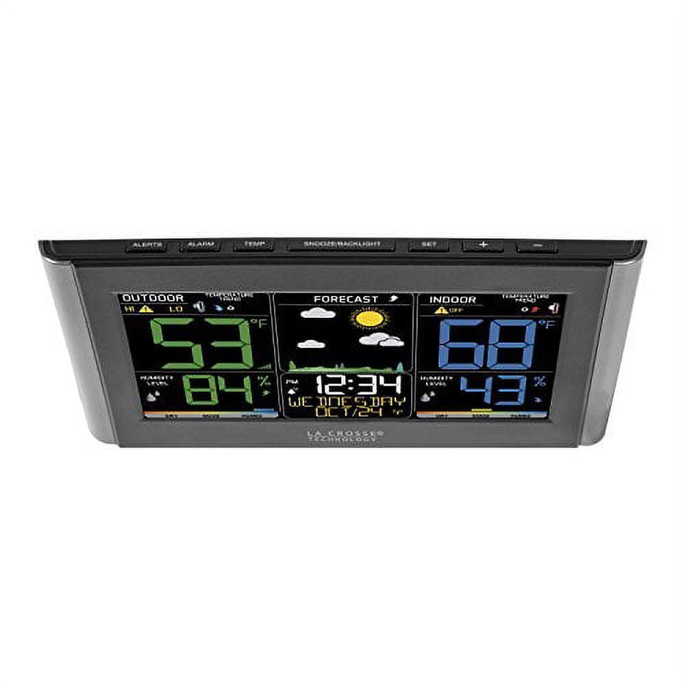 La Crosse Technology Wireless Digital Color Weather Station with Alerts, Black, C85845-INT