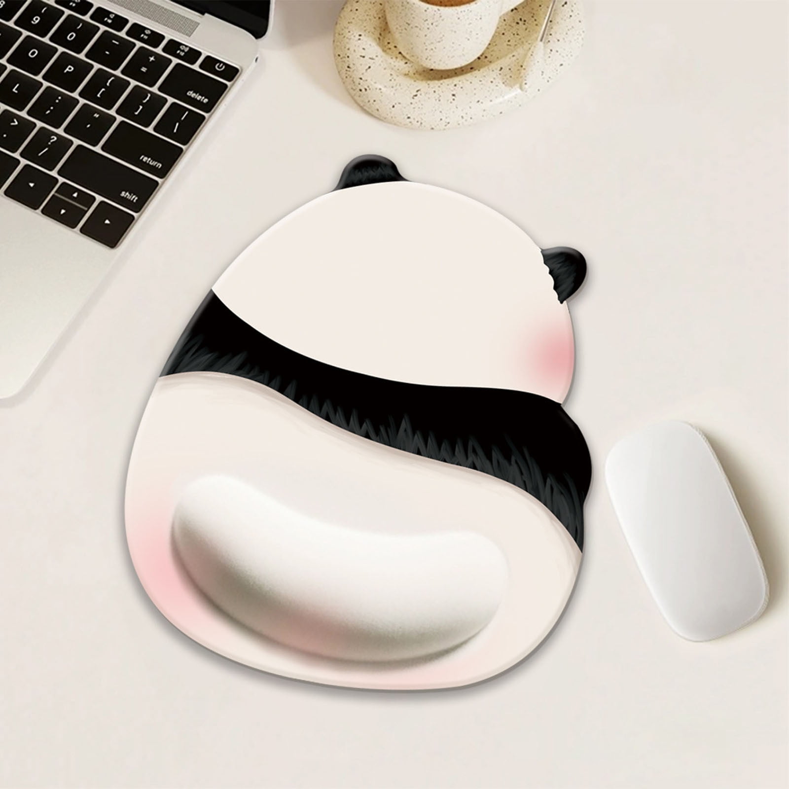 Cute Ergonomic Mouse Pad With Gel Wrist Rest - Funny Cat Design, Non-Slip Base, 9.9x10 Inches For Desk