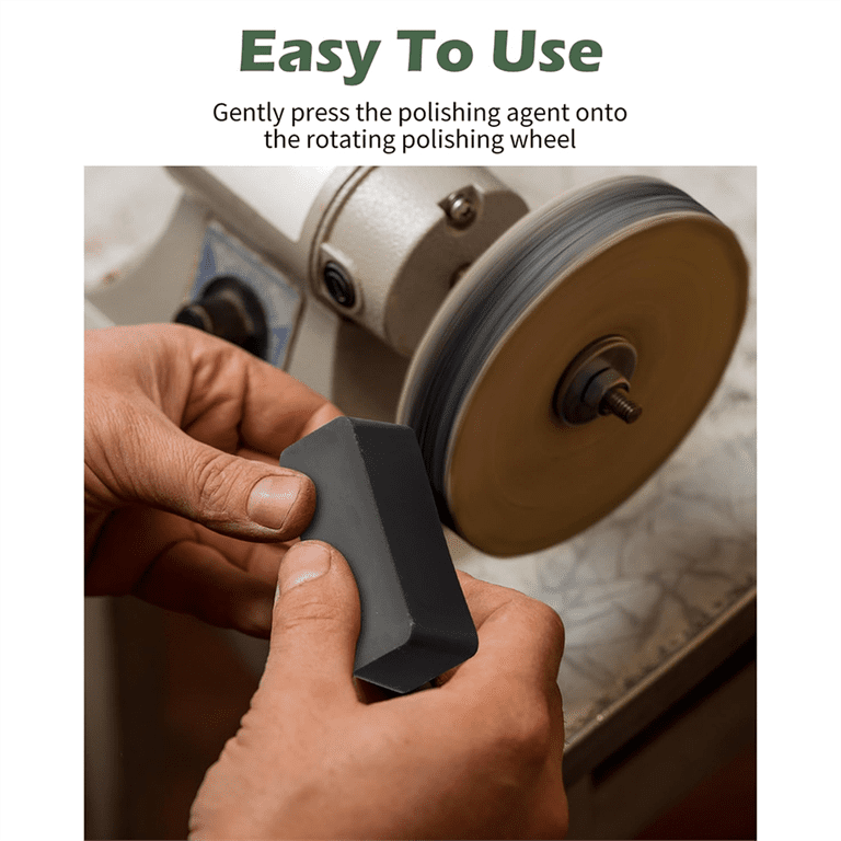 Metal Polishing Compound Rouge For Bench Grinder - Buffs Aluminum, Steel, Brass To A Mirror Shine