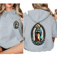 thumbnail image 3 of Our Lady of Guadalupe Hoodie – Double-Sided Virgin Mary Catholic Saint Pullover, Religious Graphic Faith Apparel, 3 of 7
