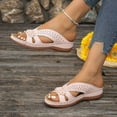 thumbnail image 6 of Hopeusnice Wedges Shoes for Women Non-Slip Pu Summer Shoes Breathable Open Toe Sandals Thick-Soled Wedge Heel Wedges Shoes Soft Trendy Shoes for Beach Moisture-Wicking Walking Shoes Pink 38, 6 of 6