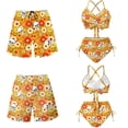thumbnail image 6 of XYZCANDO His and Hers Matching Swimwear Set Skull Flowers Beach Trunks for Men & Crisscross Back Bikini for Women Couple Beachwear for Vacation Honeymoon Pool Party Summer Beach Outfit, 6 of 6