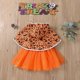 thumbnail image 3 of Vestido De Halloween Ropa De Niños Letra De Calabaza Vestido Sin Mangas Más Traje De Capa De Encaje, 3 of 4