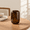 Small, variant on Large Brown Tortoise Shell Round Hand Blown Glass Flower Vase