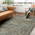 thumbnail image 2 of FairOnly 6'x9' Green Vintage Boho Area Rugs for Living Room Washable Non Slip Rugs for Bathroom Home Office Area Rugs, 2 of 7
