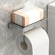 thumbnail image 4 of Dispensador de papel higiénico de pared para baño con estante sin perforar y reverso adhesivo para fácil instalación en tocadores y baños de invitados. Aestivo | Gris | AESTIVO, 4 of 6