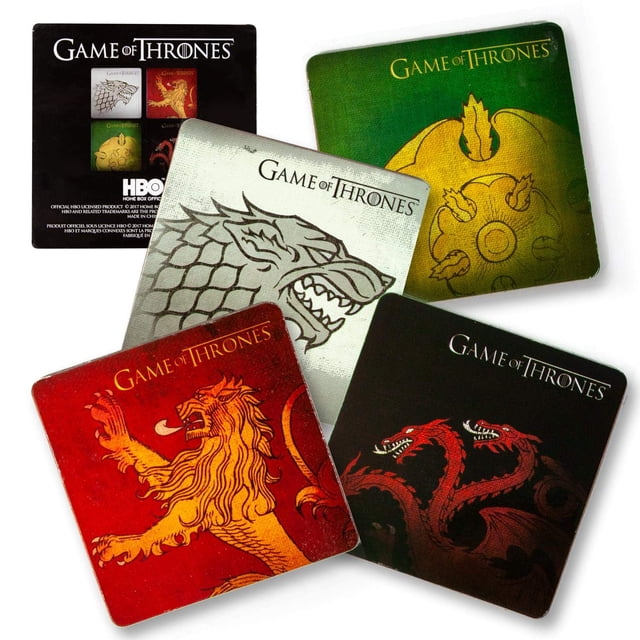 Juego de 4 unidades exclusivo de Game of Thrones Nerd Block de Coasters
