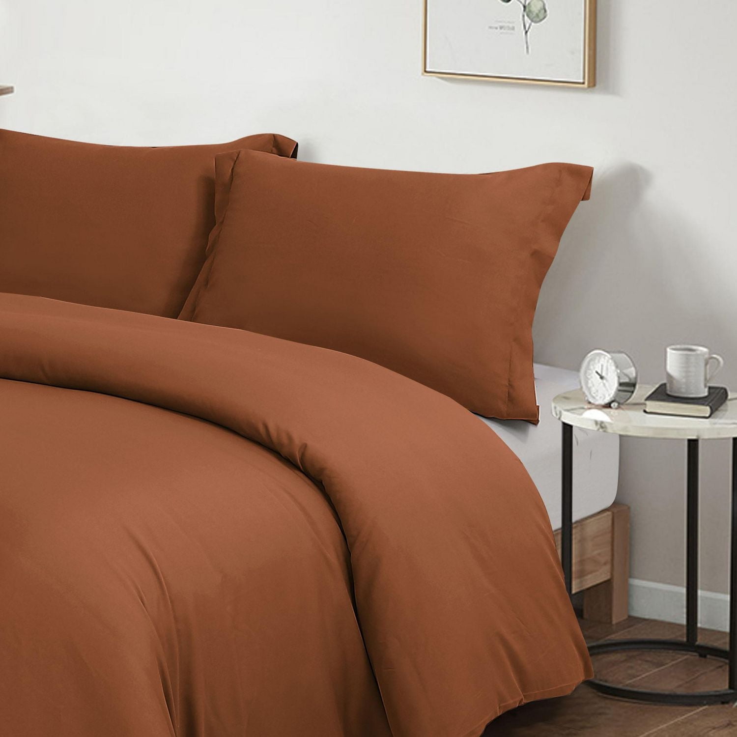 Ensemble de housse de couette unie ultradouce