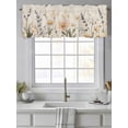 thumbnail image 4 of Daisy Botanical Curtain Valances for Windows, Vintage Farmhouse Floral Kitchen Valance Window Treatment, Light Filtering Block Curtains for Bathroom/Bedroom/Living Room 60'' x 18'', 4 of 9