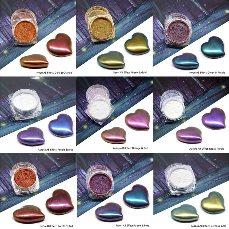 Mica Powder- Natural Pigments- Epoxy Resin Dye- For DIY Slime, Adhesive  Bath (15
