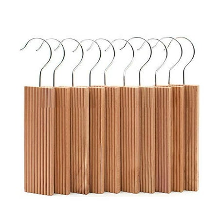 Reactionnx 10 Pack Cedar Hang Up for Clothes Closet, 10pcs Cedar Moth Protection for Clothes Closet Storage, Cedar Hang (Best Way To Hang Clothes In Closet)