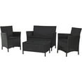 Cosco Outdoor Furniture Jamaica 4Piece Resin Wicker Patio Furniture