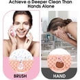 thumbnail image 3 of Silicone Facial Cleansing Brush, Manual Waterproof Face Scrubber for Exfoliating Skin Care, Soft Washing Brush for Men Women Daily Use, Pink, 3 of 5
