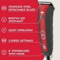 thumbnail image 4 of Kong 2-Speed Dog Clipper Grooming Kit with Stainless Steel Blade and LED Light for Medium Coat Dogs, 4 of 8