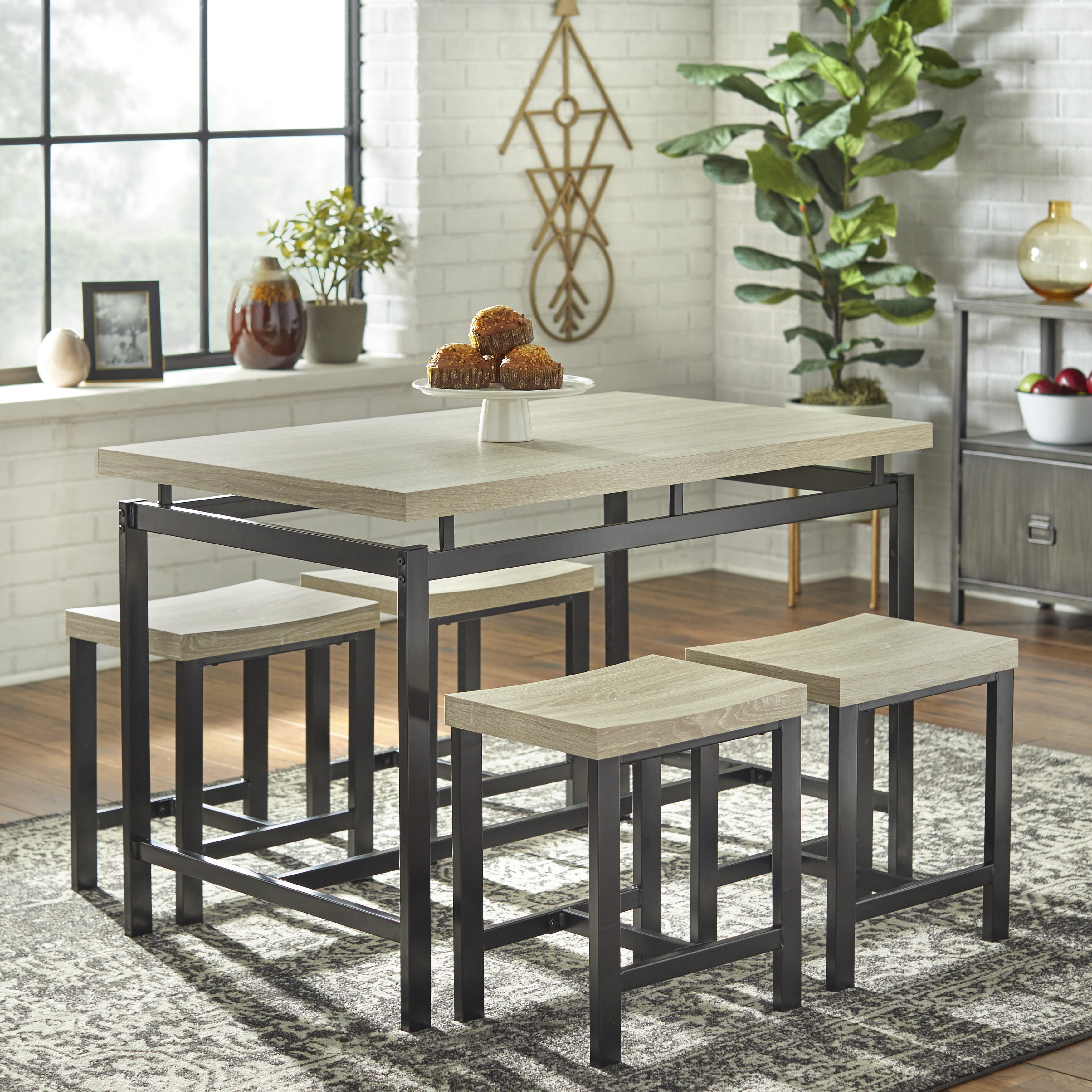 5-Piece Delano Dining Set, Natural
