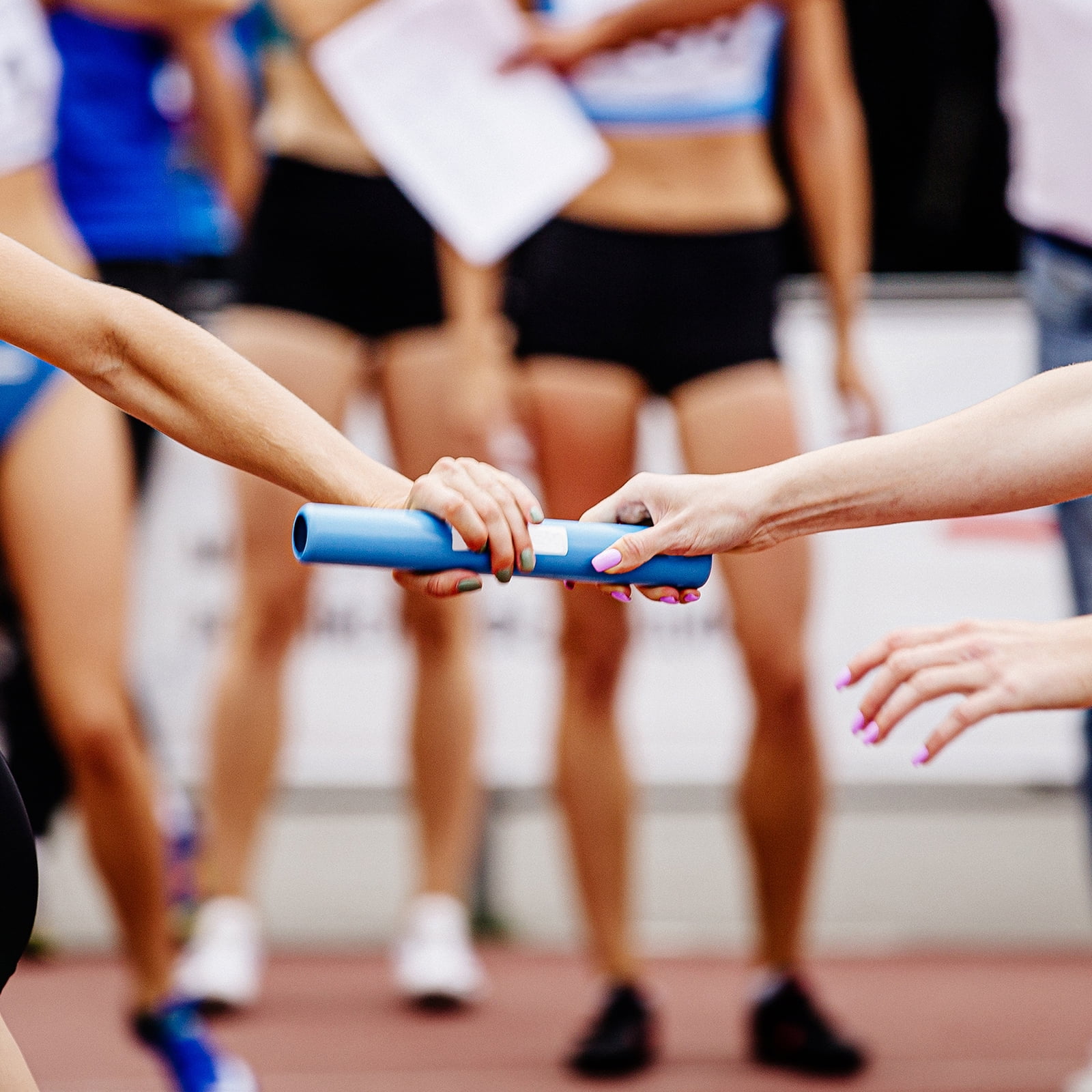 Uxcell Relay Track Baton Aluminum Tube Field Running Race Stick for Athletics Sport, Red Purple Pink Silver