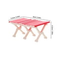 thumbnail image 2 of OFFIGAM Dollhouse Camping Set with Red Plastic Folding Chairs and Picnic Table Miniature Accessories for Decoration, 2 of 7